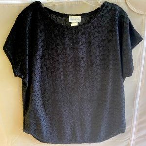 MICHAEL BERNARD- Black Lace Blouse